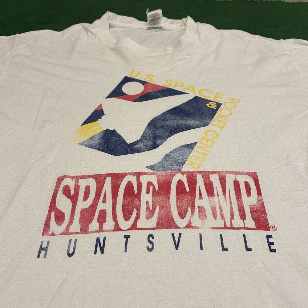 Vintage 90s Space Camp Huntsville Rocket T-Shirt Mens 2XL XXL Fruit of the Loom